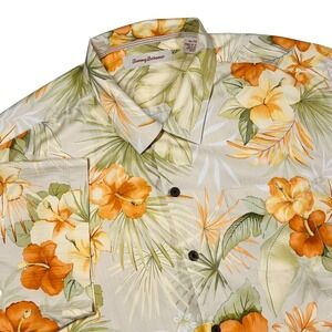 Tommy Bahama Aloha Sands Silk Camp Shirt Men's XL Tropical Colorful Floral Beach